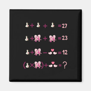 Figures Math Equation Teacher Algebra Silly Goose  Magnet