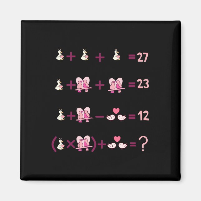 Figures Math Equation Teacher Algebra Silly Goose  Magnet (Front)