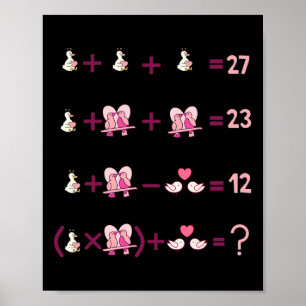 Figures Math Equation Teacher Algebra Silly Goose Poster
