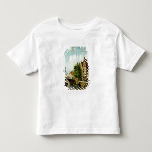 Figures on a Canal, Amsterdam (oil on panel) Toddler T-Shirt