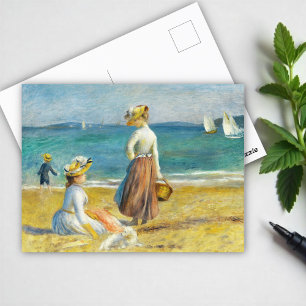 Figures on the Beach, Auguste Renoir Art Postcard