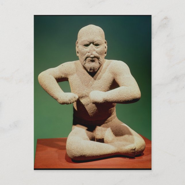 Figurine of a wrestler postcard (Front)