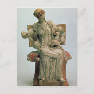 Figurine of Aphrodite playing with Eros Postcard