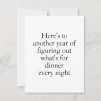 Figuring Out Dinner Humour Card for Couples - Funn