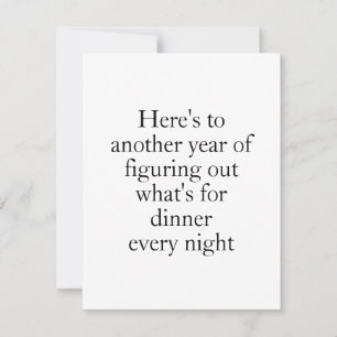 Figuring Out Dinner Humour Card for Couples - Funn