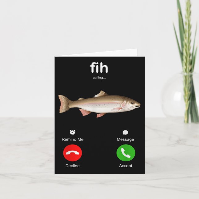Fih Calling Remind Me Message Decline Accept Phone Card (Front)