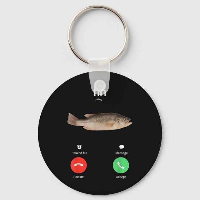 Fih Calling Remind Me Message Decline Accept Phone Key Ring (Front)
