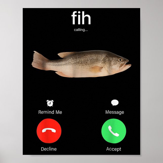 Fih Calling Remind Me Message Decline Accept Phone Poster (Front)