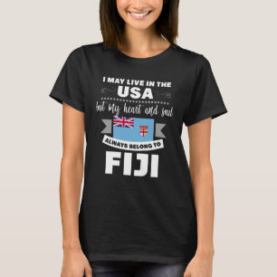 Fiji American Quotes Fijian Flag T-Shirt