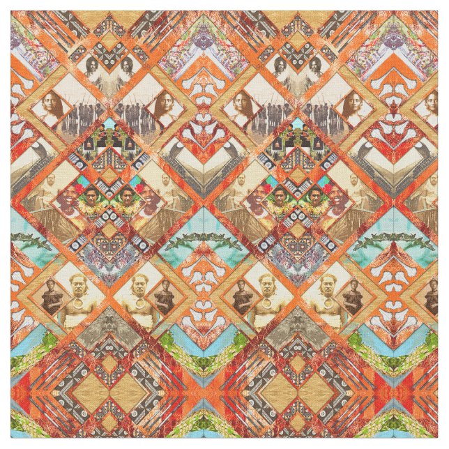 Fiji Ancestors & History Fabric (Close Up)