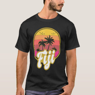 Fiji Beach Retro Sunset T-Shirt