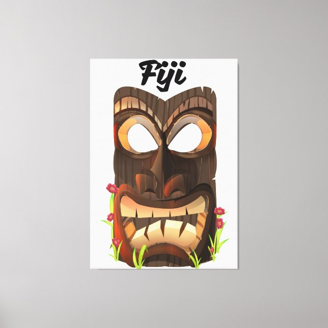 Fiji carved mask canvas print (Front)