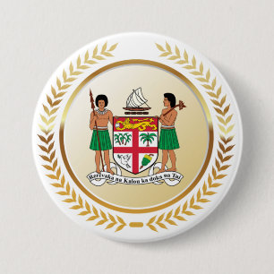Fiji Coat of Arms 7.5 Cm Round Badge