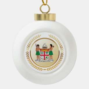 Fiji Coat of Arms Ceramic Ball Christmas Ornament