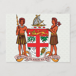 Fiji Coat of Arms detail Postcard
