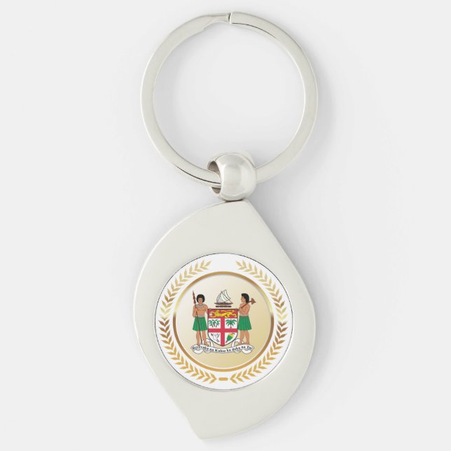 Fiji Coat of Arms Key Ring (Front)