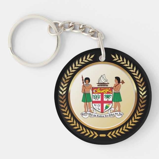 Fiji Coat of Arms Key Ring (Front)