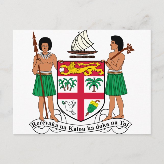 Fiji Coat Of Arms Postcard (Front)