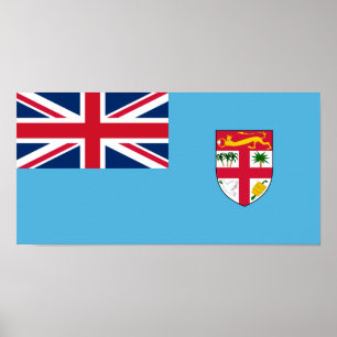 Fiji, Fiji flag Poster