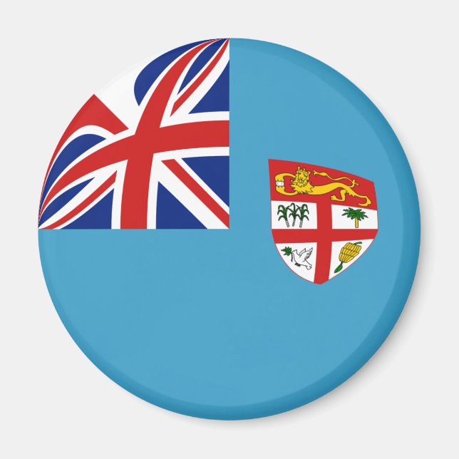 Fiji Fisheye Flag Magnet (Front)