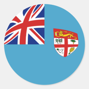 Fiji Fisheye Flag Sticker
