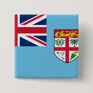 Fiji Flag 15 Cm Square Badge