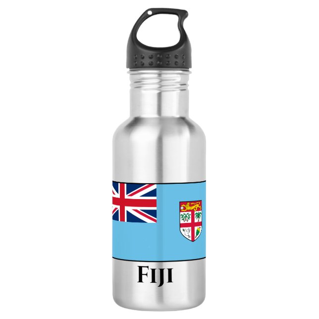 Fiji Flag 532 Ml Water Bottle (Front)