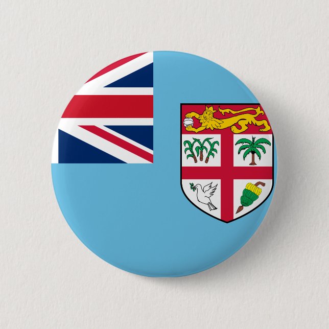 Fiji Flag 6 Cm Round Badge (Front)