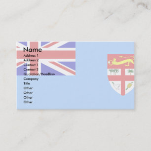 Fiji Flag Business Card