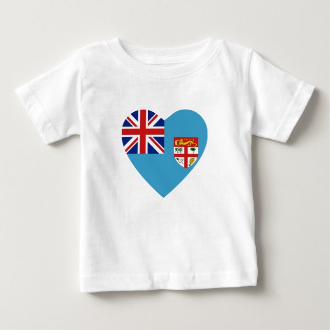 Fiji Flag Heart T-Shirt (Front)