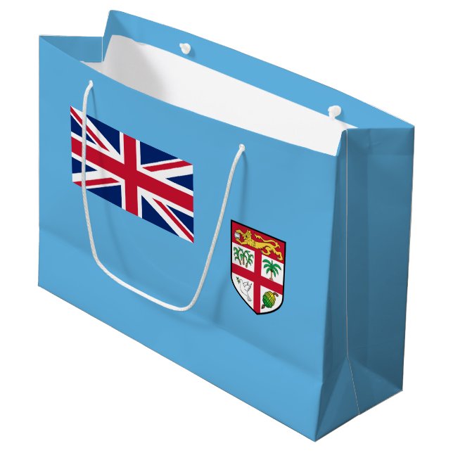 Fiji Flag Large Gift Bag (Front Angled)
