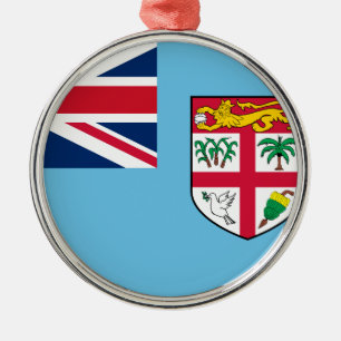 Fiji Flag Metal Tree Decoration