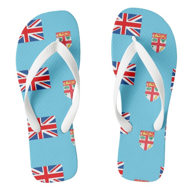 Fiji Flag --.png Flip Flops (Footbed)