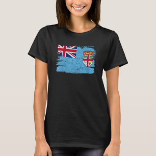 Fiji Flag Pride Friendship Proud Peace Retro Vinta T-Shirt
