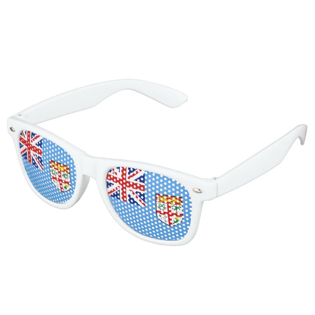 Fiji Flag Retro Sunglasses (Angled)
