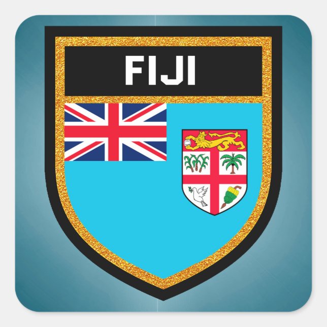 Fiji Flag Square Sticker (Front)