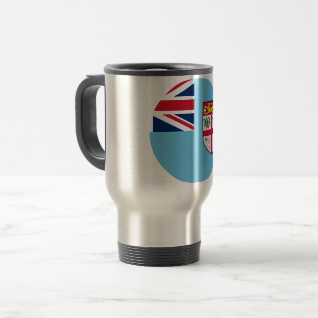 Fiji Flag Travel Mug (Front Left)