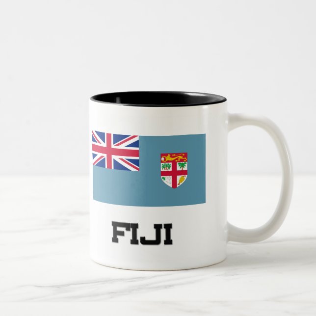 Fiji Flag Two-Tone Coffee Mug (Right)