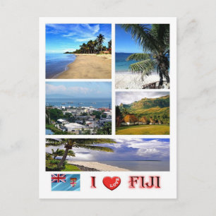 Fiji - I Love - Postcard