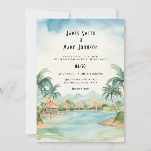 Fiji Island destination wedding Invitation