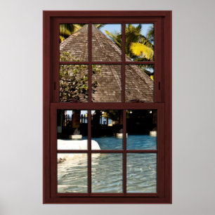 Fiji Island View #1 of 3 Picture Window Illusion Poster