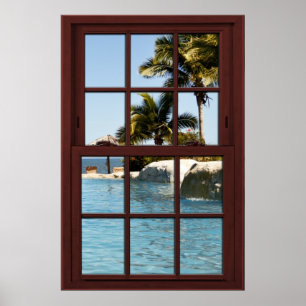 Fiji Island View #3 of 3 Picture Window Illusion Poster