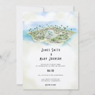 Fiji Island Wedding Invitation destination wedding