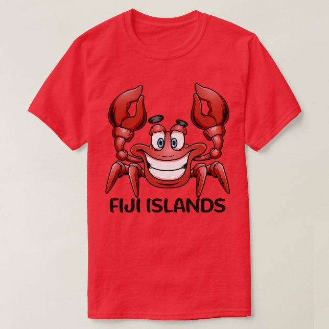 Fiji Islands Beach Family Vacation Group Trip Crab T-Shirt (Design Front)