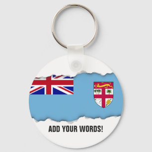 Fiji Islands Flag Key Ring