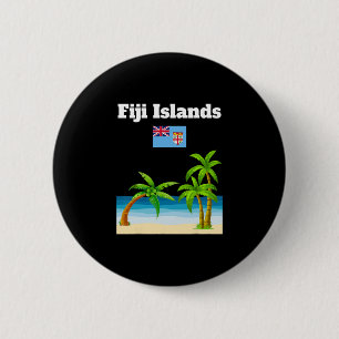 Fiji Islands Lover Travel Souvenir Fijian Flag Vac 6 Cm Round Badge