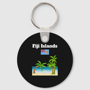 Fiji Islands Lover Travel Souvenir Fijian Flag Vac Key Ring