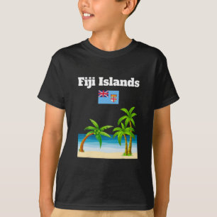 Fiji Islands Lover Travel Souvenir Fijian Flag Vac T-Shirt