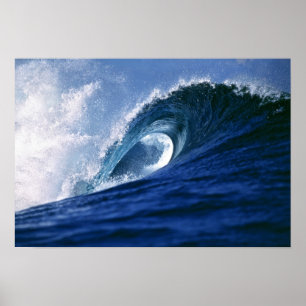 Fiji Islands, Tavarua, Cloudbreak. A wave Poster