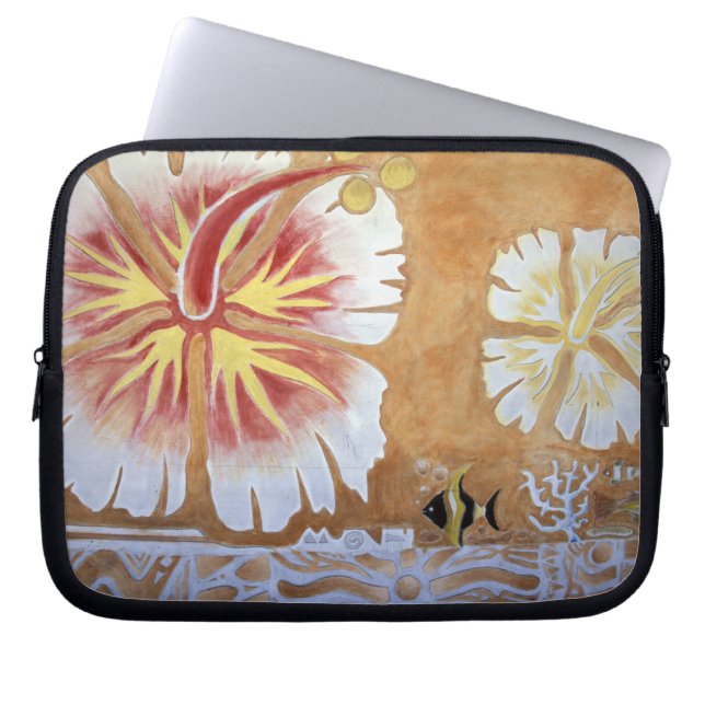 Fiji, mural art. laptop sleeve (Front)